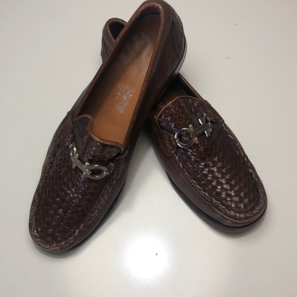 Ferragamo Leather Weave Loafers!